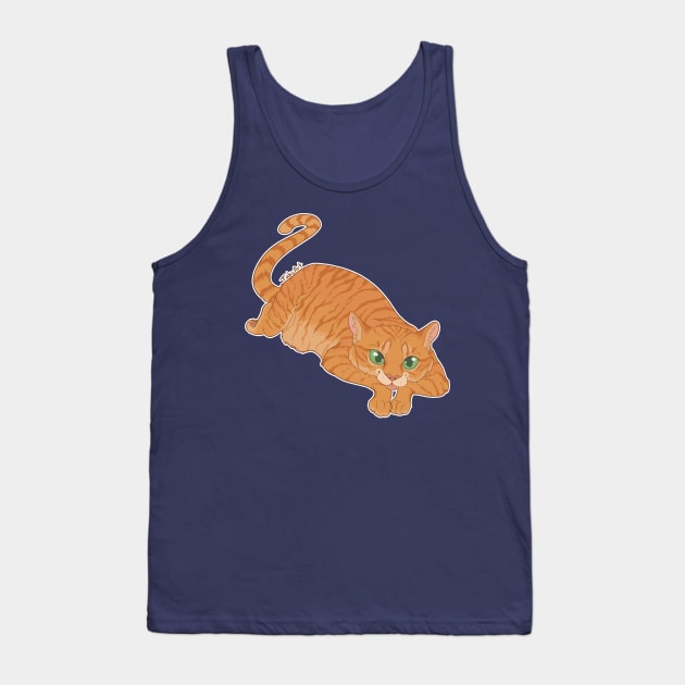 Ginger Kitty Tank Top by TaksArt